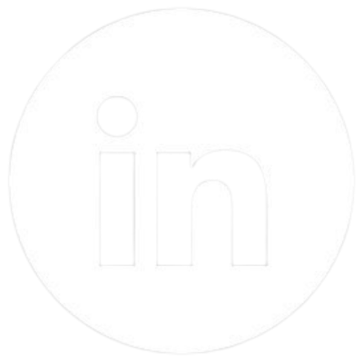 LinkedIn Icon - White Circle