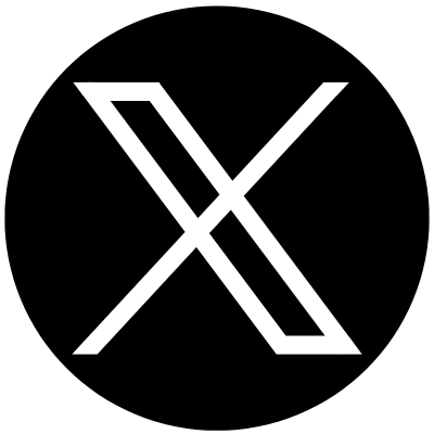 X Icon - White in Black Circle