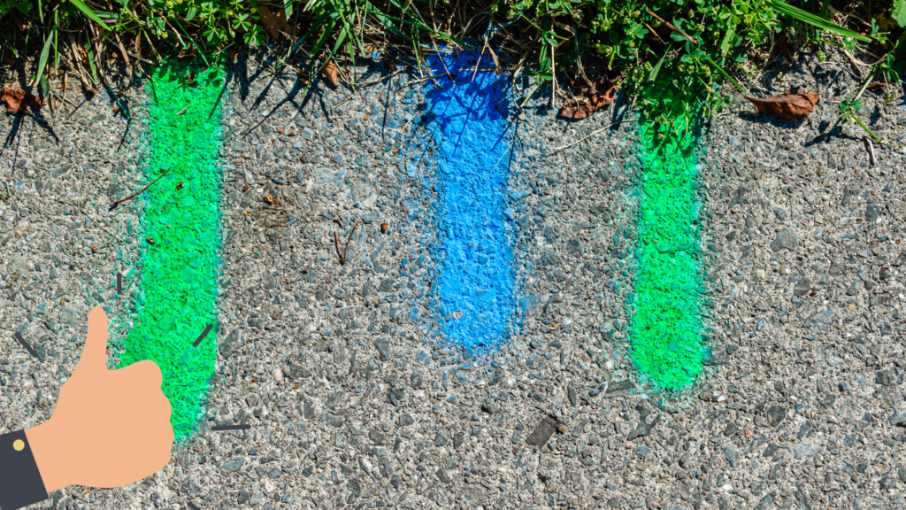 Marked Utility Lines 