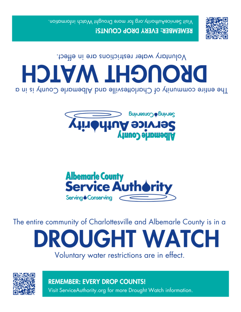 drought watch table tent