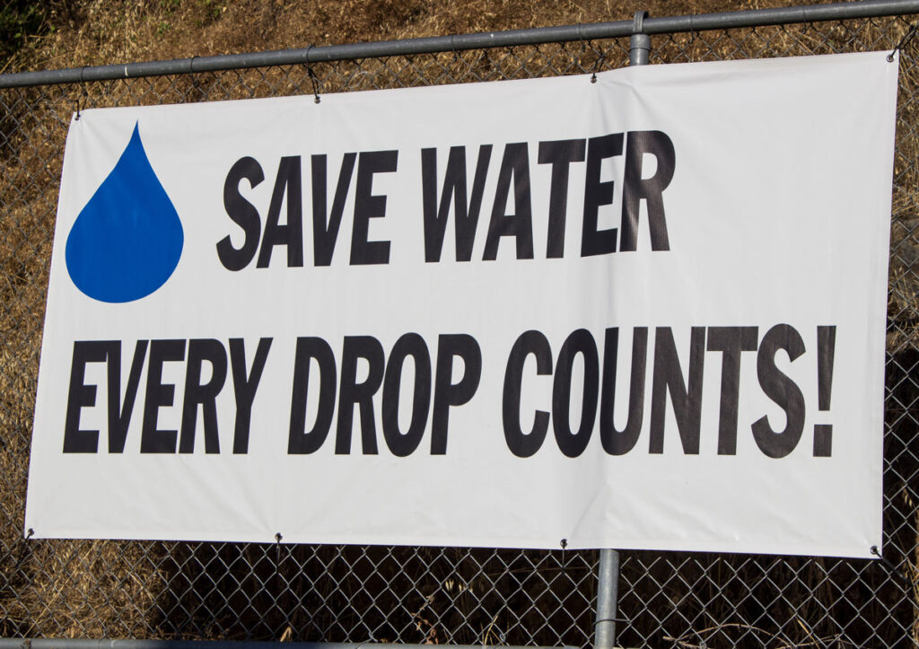 Save Water Sign - Every Drop Counts