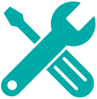labor day graphic with wrench and screwdriver in teal